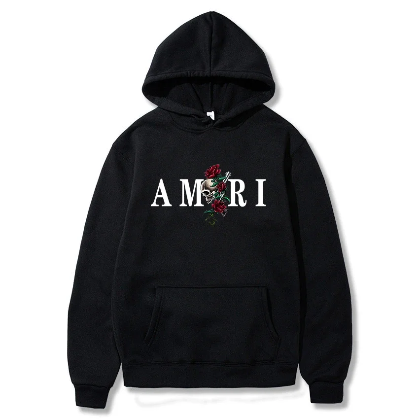 Amri-Pull décontracté à manches longues pour hommes et femmes, Sweats à capuche Harajuku, Vêtements de rue cool, Imprimé Sportedly, Tendance de la mode