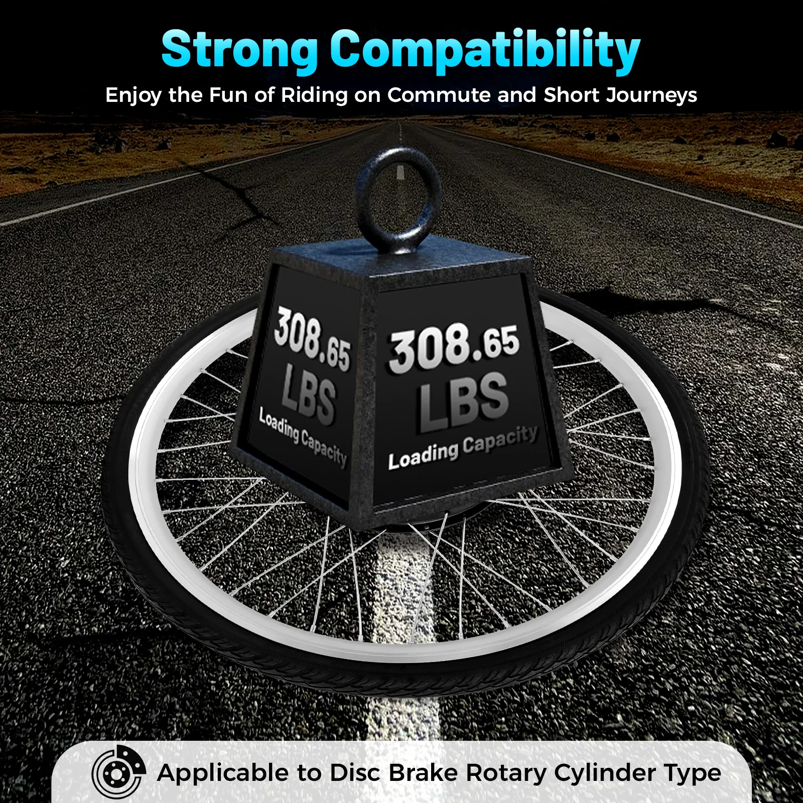 Electric Bike Rear-Wheel Kit with LCD Display, 308.65lbs Load Bearing Capacity Dual Mode Controller for 26-inch Tire Bike Power