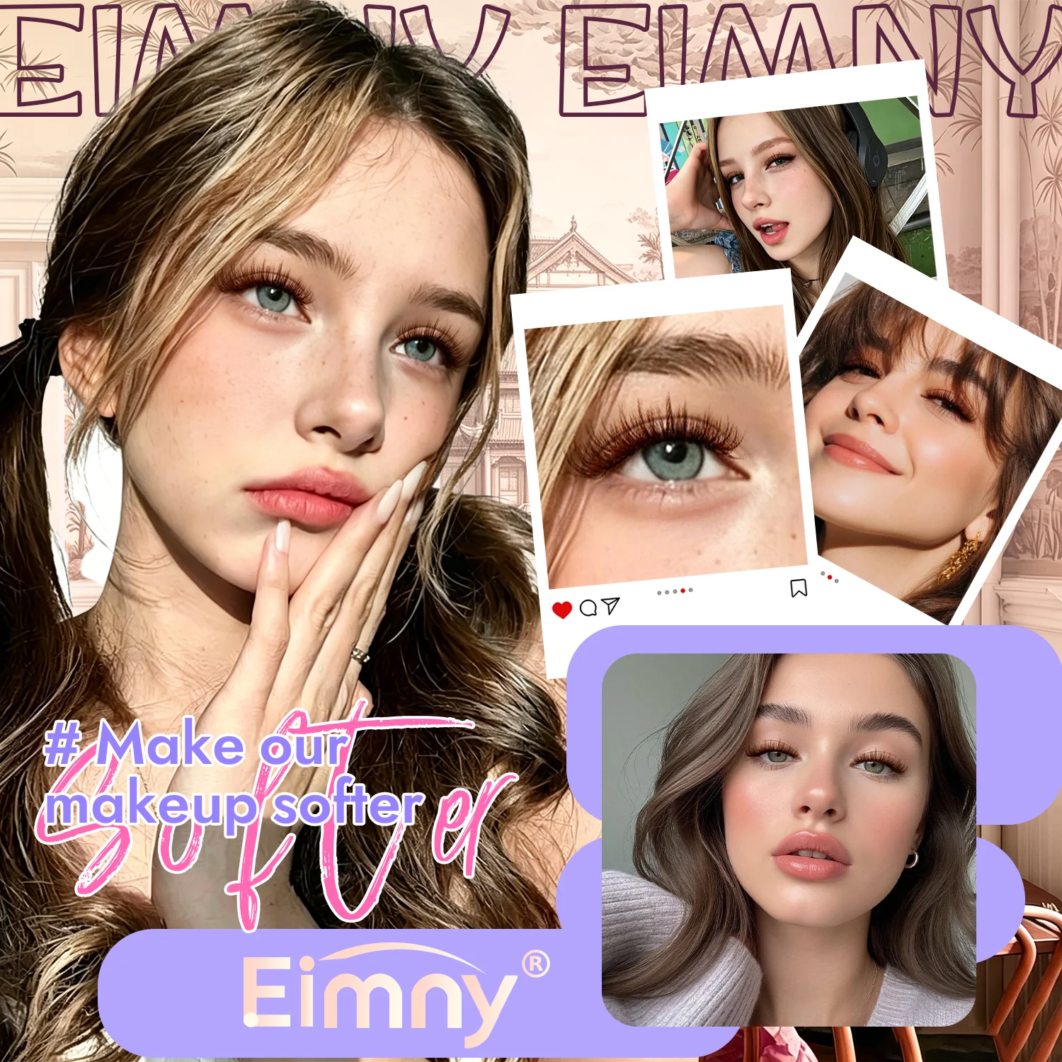 EIMNY 300-teiliges braunes Wimpern-Cluster-Set, warme braune Wimpern passen perfekt zu hellbraunen Haartönen, lang und für Anfänger geeignet – Detail 9