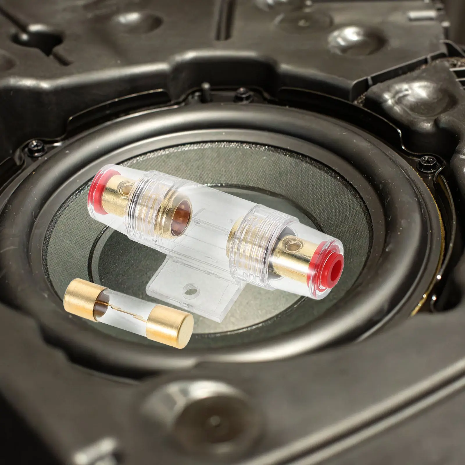 60A Transparent Agu Fuse Holder for Car Audio System Inline Amp Protection with Clear Visual Status Monitoring Automotive Fuse