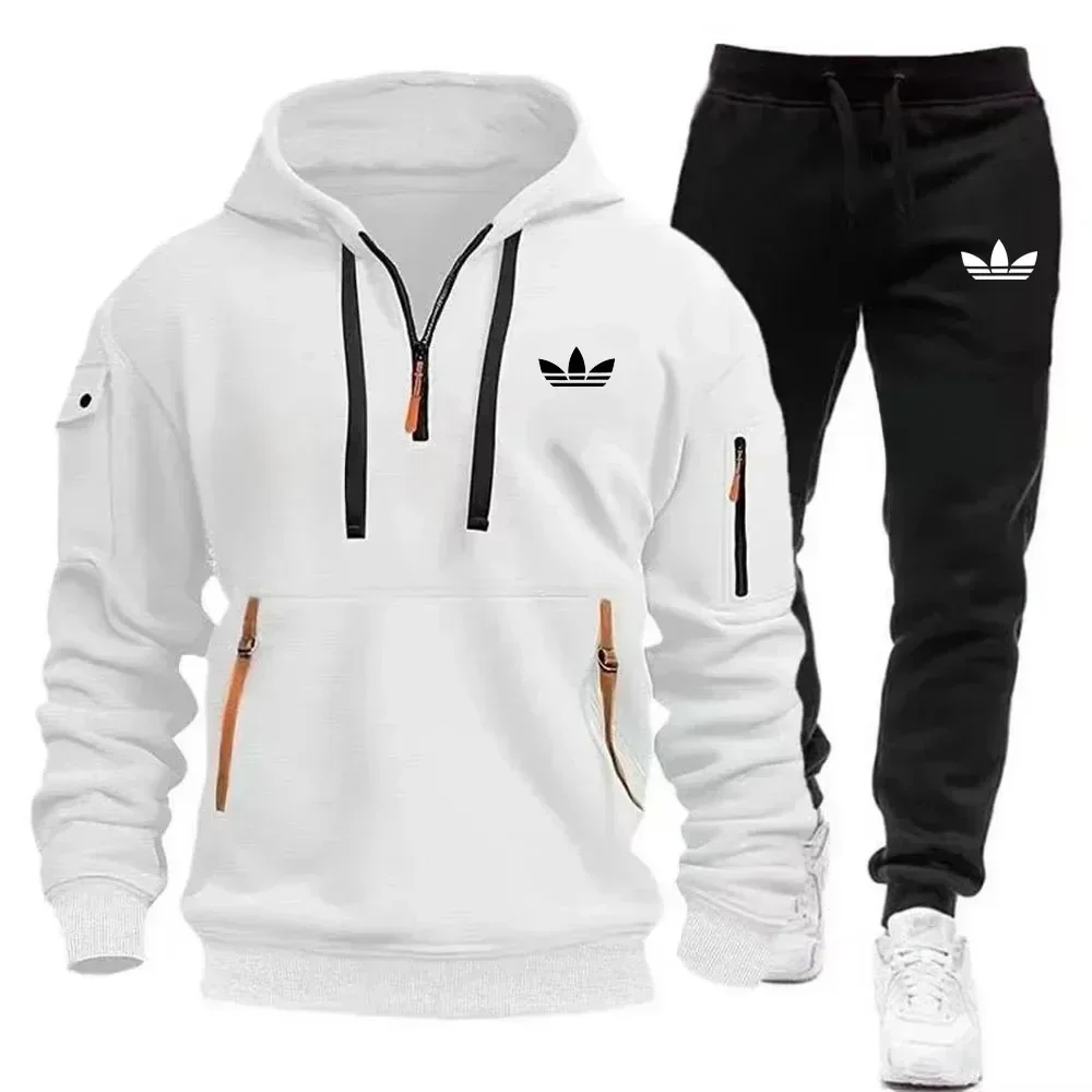 

Men's Hooded Sports Outfit - Fall 2025 Casual Sportswear - Hooded Sweatshirt and Sports Pants - Comfortable Streetwear - Popular