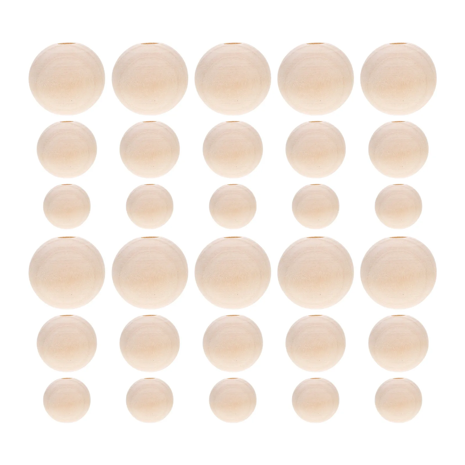 150Pcs Wood Spacers Beads Christmas Craft Round Unfinished Jewelry Crafts Bracelets Necklaces