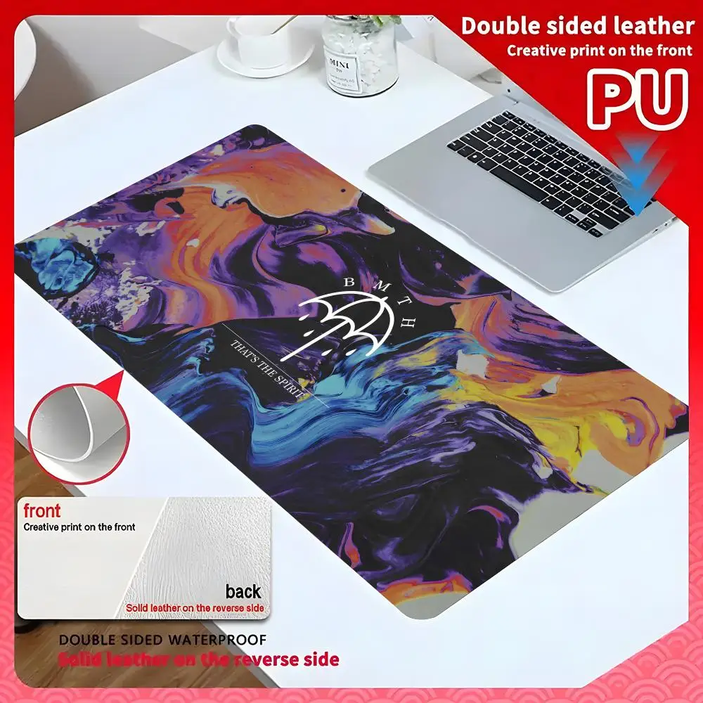 Bring Me The Horizons Japanese animation Mouse Pad 60x30cm Computer Accessories Leather Desk Mat Gamer Waterproof PU Desktop Des