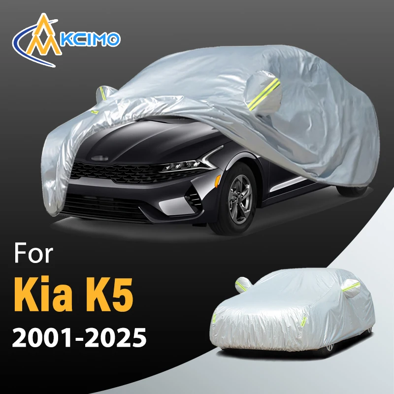 For Kia K5 2001-2025 Car Covers 190T Sun Outdoor Sunscreen Heat Sun UV Protection Falling Leaves And Dust Car Styling