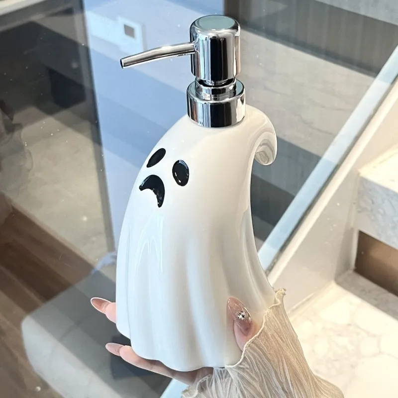 White Ceramic Emulsion Bottle Bathroom Accessories Bathroom Soap Container Hotel Home Make-up Remover Shampoo Collection Bottle