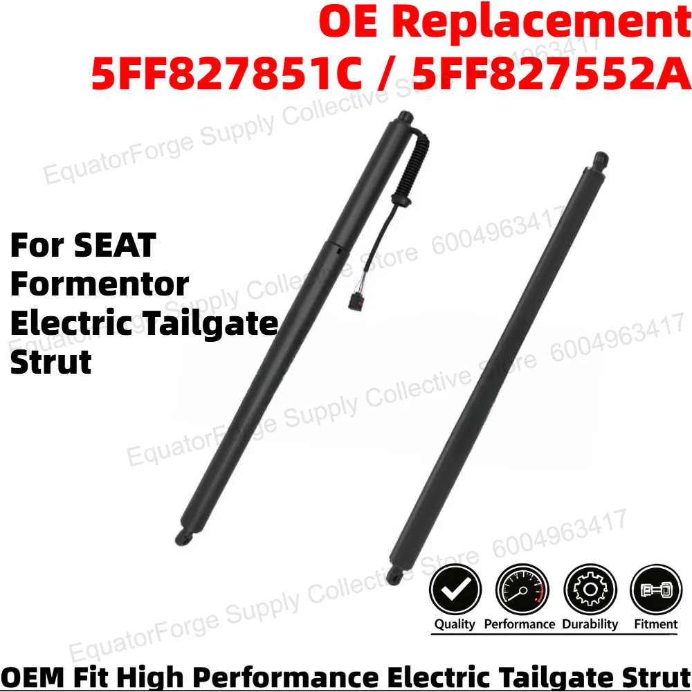 Premium Quiet Durable Electric Tailgate Strut, Non-Destructive Install OE Replacement For SEAT Formentor 5FF827851C 5FF827552A