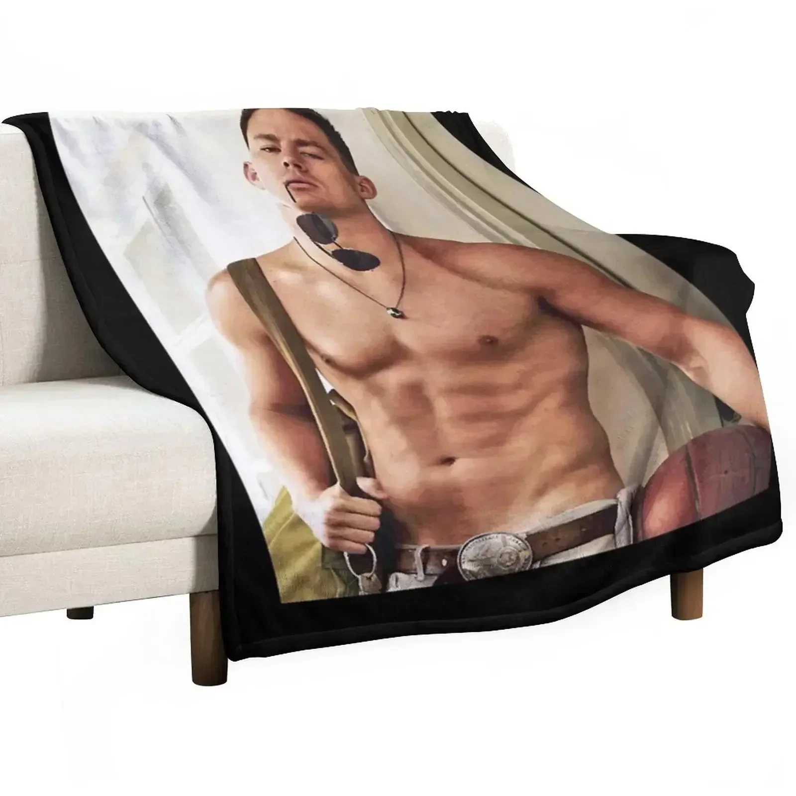 Channing Tatum Shirtless Classic Throw Blanket Luxury Throw Quilt Blankets