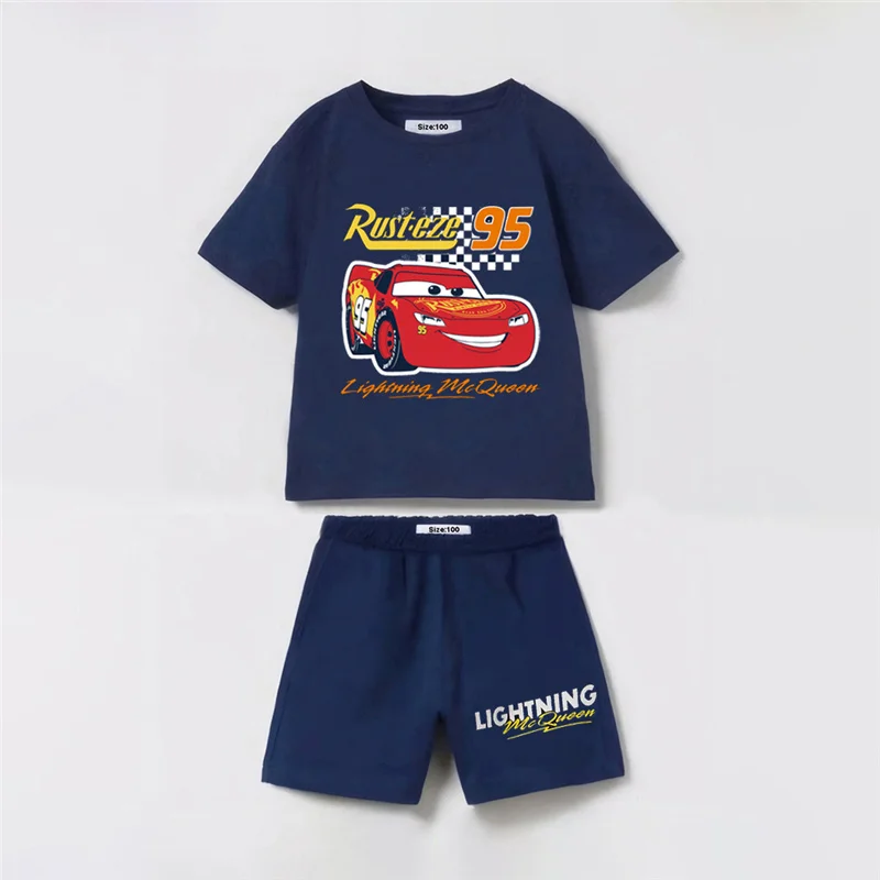 

1-6Y Cartoon Kids Boy Clothes Outfit Summer Cotton Boy Casual Tee + Shorts 2Pcs Children Baby Boy Clothes Sets