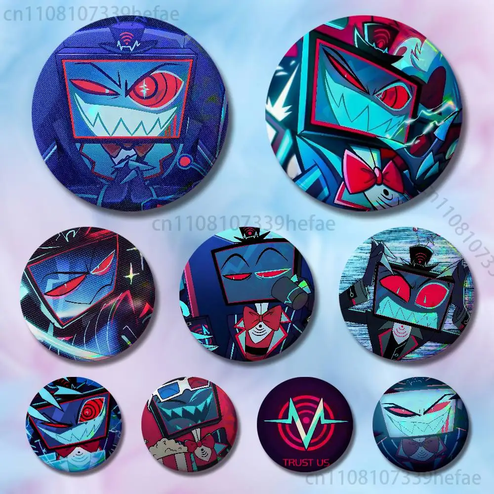 VOX T-Trust US H-HazbinS Badges 25 32 44 58 75 mm Round Cosplay Pin Bag Decor Fans Collect Friends Gifts Brooch Souvenir