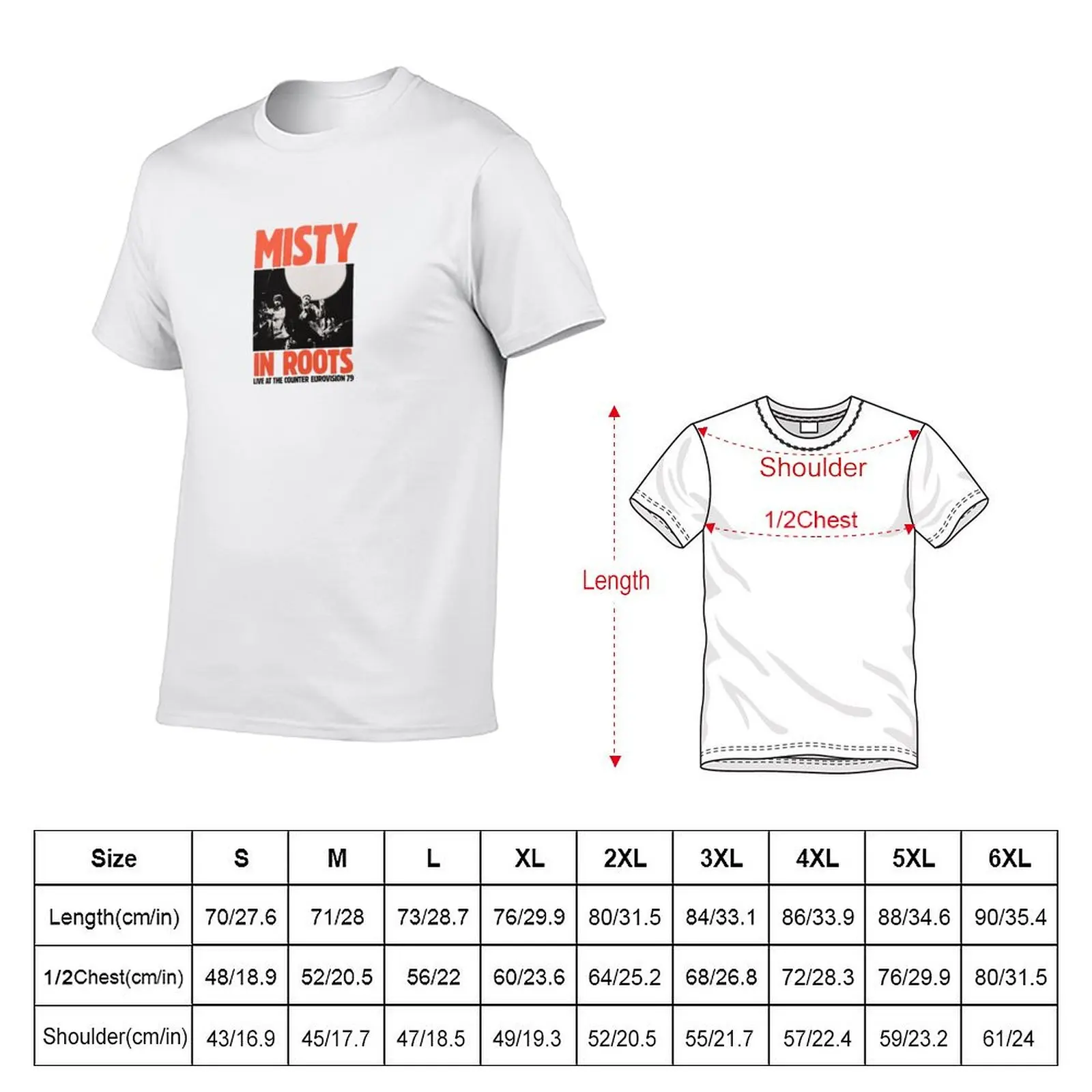 Misty In Roots Live At The Counter Eurovision 1979 T-Shirt Trendy Casual Short Sleeve Shirt