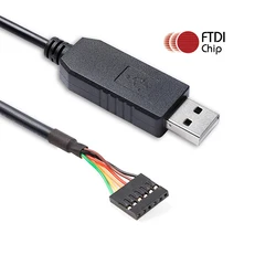 Cable convertidor de Serie USB a TTL, TTL-232R-3V3 de TTL-232R-5V, Chipset FTDI, FT232RL, USB a 3,3 v, 5v, TTL, UART