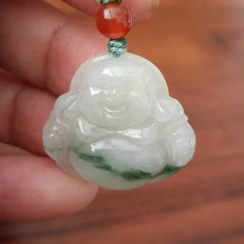 A-Grade Women, Maitreya Jade , Big Belly Necklace, Laughing Buddha Pendant