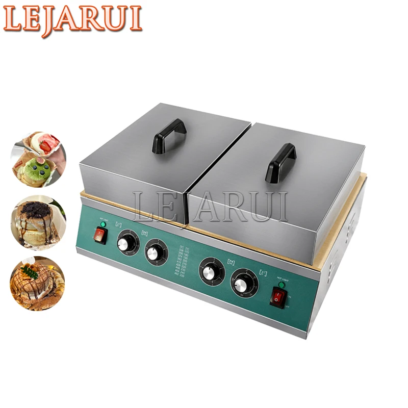 صانع سوفلي آلة سوفلي 2600 واط لوحات مزدوجة رقيق اليابانية سوفلي الفطائر صانع فلوفي فطيرة Schwa آلة