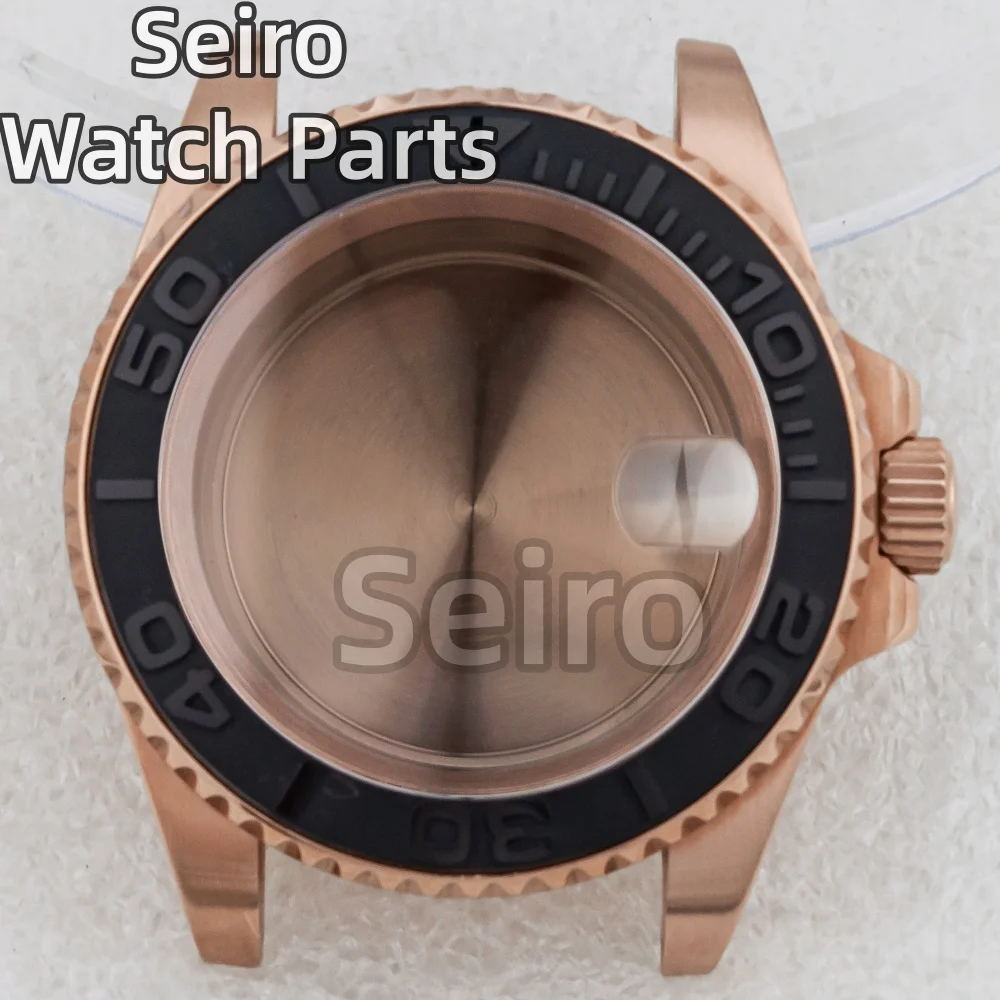 

High Quality 40mm Sapphire Glass NH35 Case Rose Gold Silver Stainless Steel Waterproof for NH36 movement Yacht-master Watch Case