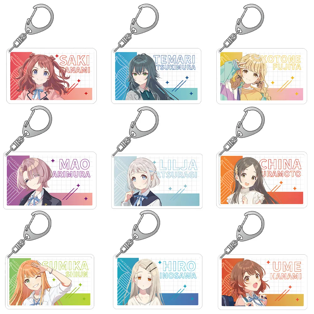 Lucky Seven Store video game The Idolmaster Official Character nameplate square Acrylic keychain anime peripheral Bag pendant