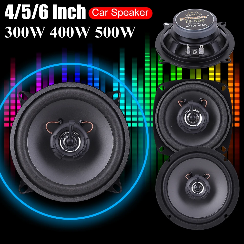 4/5/6 Inch Car Speakers 12V 2 Way Full Frequency Car Stereo Speaker 4 Ohms Vehicle Audio Music Stereo Subwoofer 300W/400W/500W