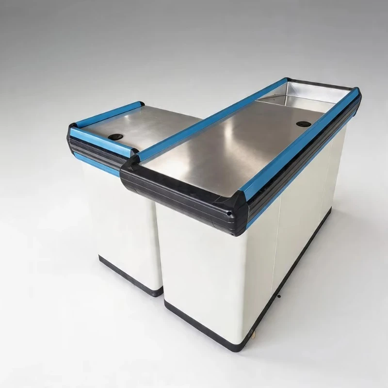 2026 new modern stainless steel convenience store checkout page