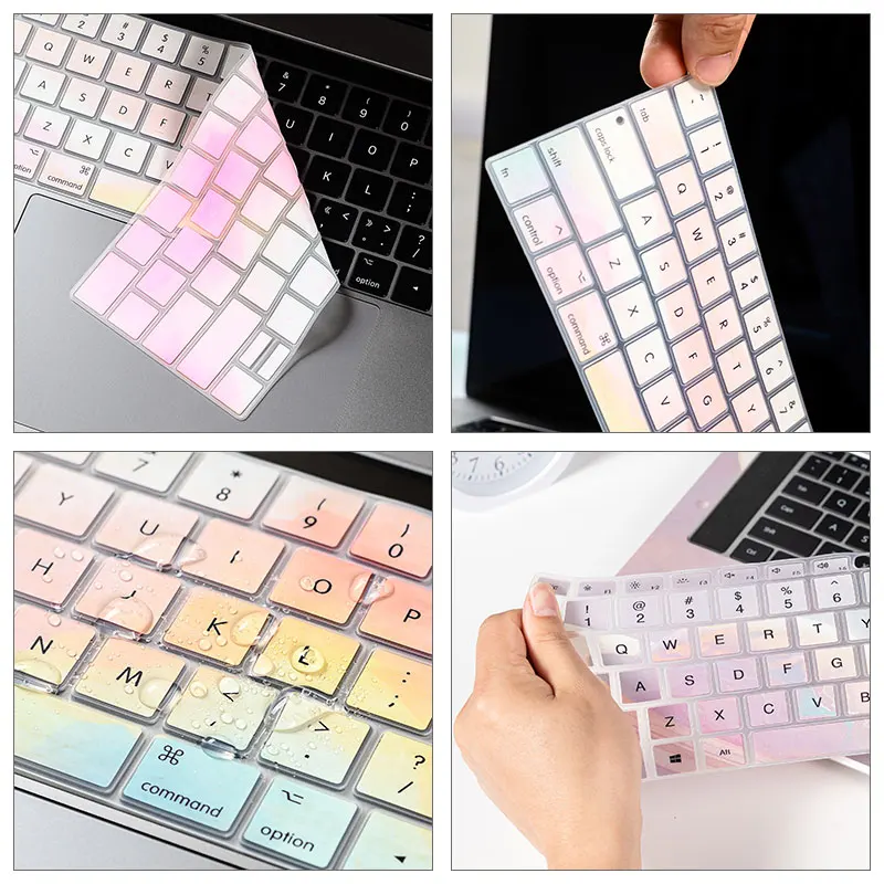 Laptop Sleeve Case DIY Cute Rabbit Hard Shell For Macbook Air13 A2337 A2338 ProA2681 A2485 Waterproof Sleeve Case keyboard Cover