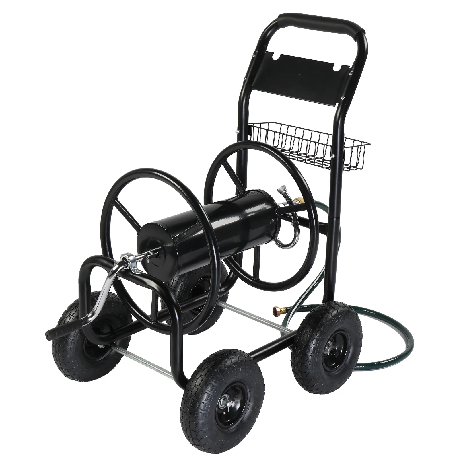 

Green Garden Hoses Iron Spokes Water Pipe Truck Watering & Irrigation, for Professional, Home Garden Landscaping Needs