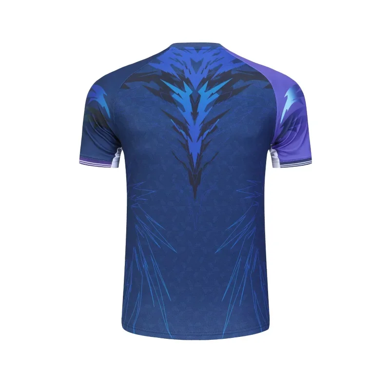 صيف جديد للنصر الريشة الملابس الرياضية قصيرة الأكمام تي شيرت مريح للتنفس ماصة للعرق دائم كول الأعلى