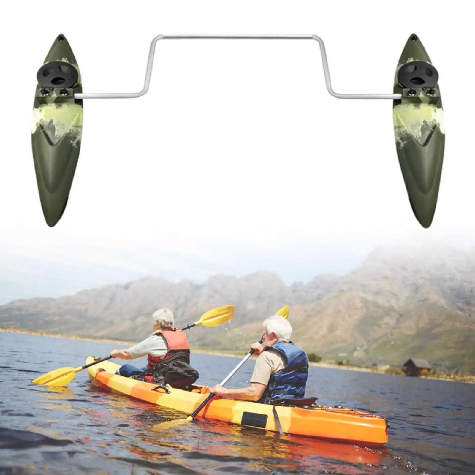 

Kayak Stabilizers Outrigger Floats Easy Installation with Sided Arms Rod