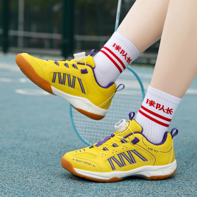 Kid's Badminton Shoes Boys Girls Volleyball Badminton Sneakers Training Sport Shoes for Student Men Women Mesh Tennis Shoes