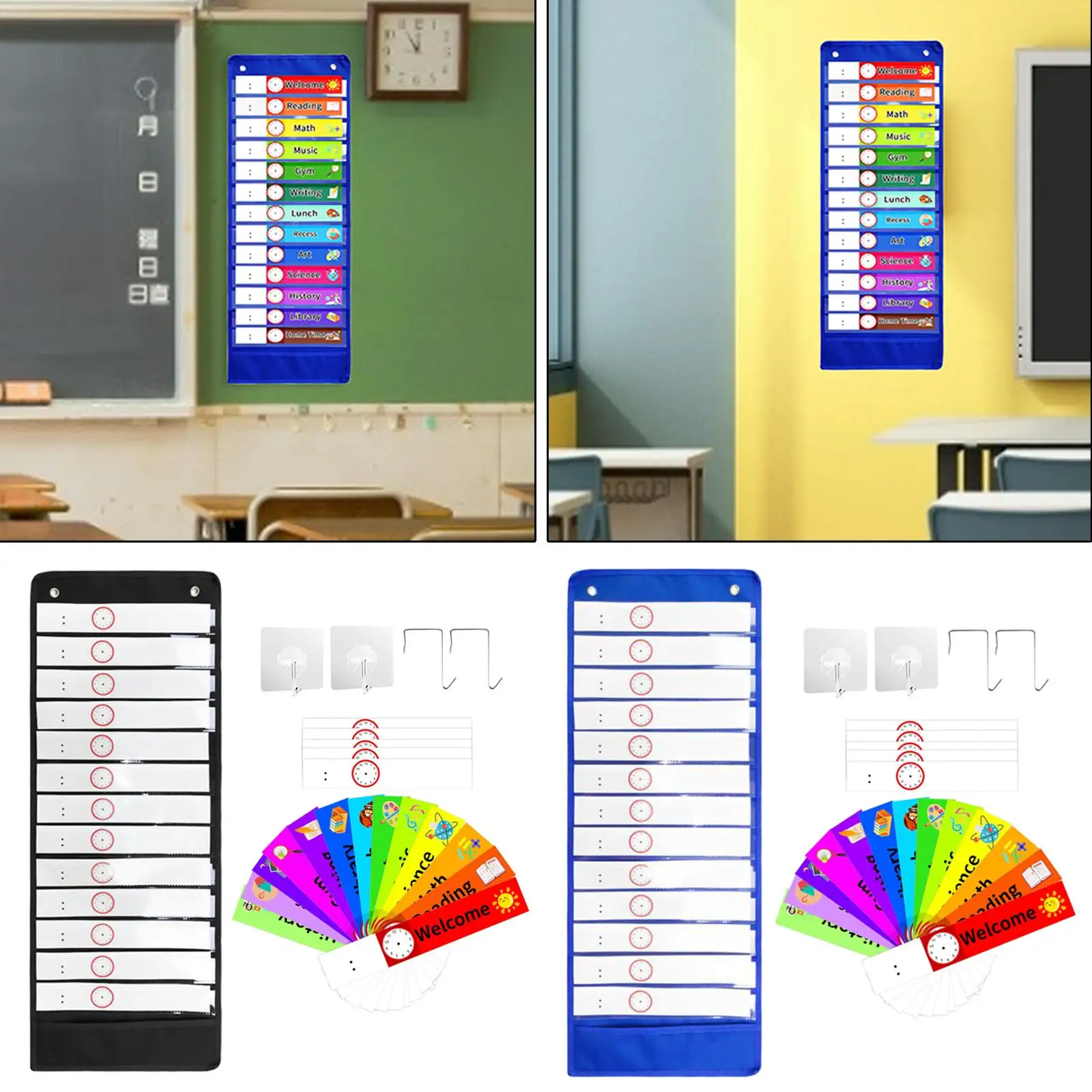 Grafico di pianificazione giornaliera Kit mensile con cancellazione a secco Calendario Preattività Aula Insegnante Bambini piccoli