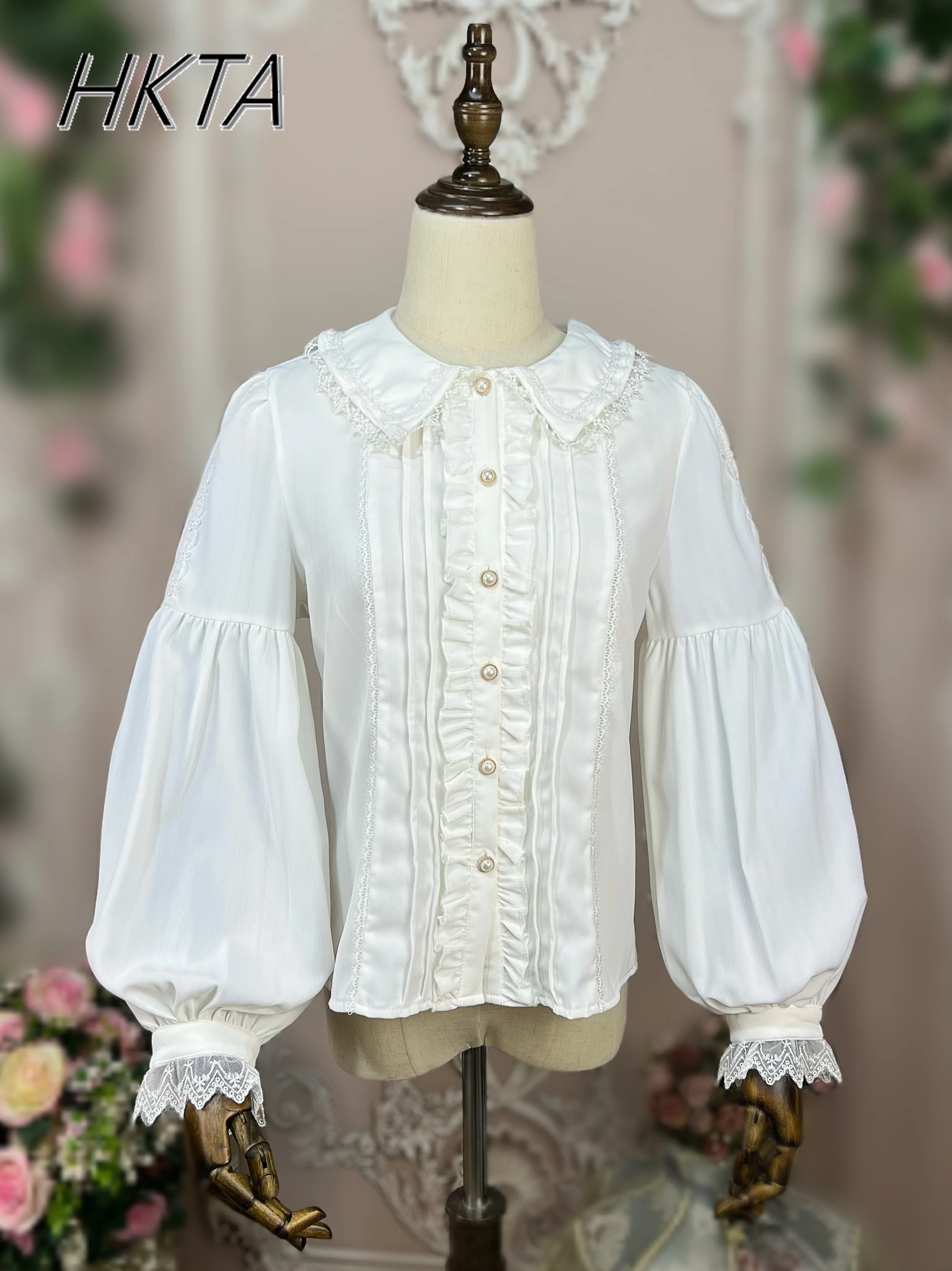 Lolita Original Shirt Women's Autumn and Winter New Doll Collar Shirts Long-sleeved Blouse with Sweet Japanese Slim Top Girls