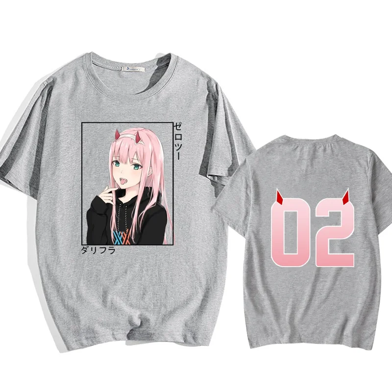 New Zero Two T Shirt Women Casual Round Neck Short Sleeve Fashion Streetwear Anime Graphic Tee