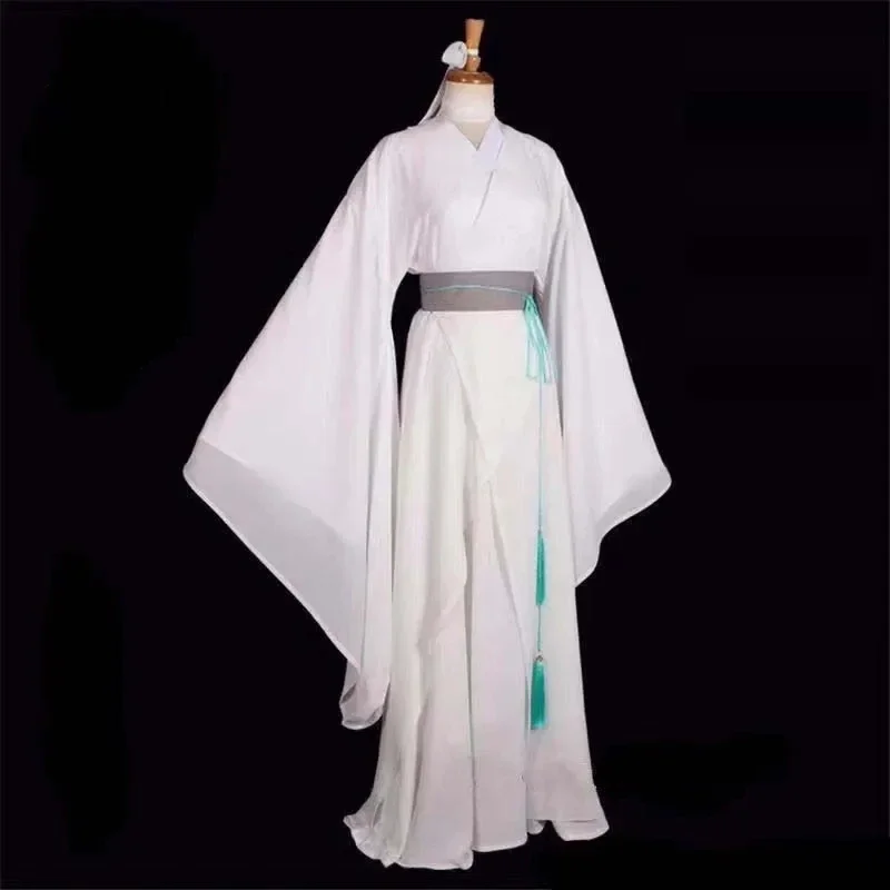 Anime Xie Lian Cosplay Tian Guan Costume There Fu Xielian Cosplay Costumes Top Wigs Halloween Prop Men Women White Han Fu Clothe