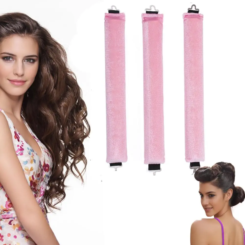 No Heat Curling Iron Rubber Sleeping Curly Soft Stick Overnight Curly Hair Styling Tool DIY Wavy Long Hair Medium Long Hair Set