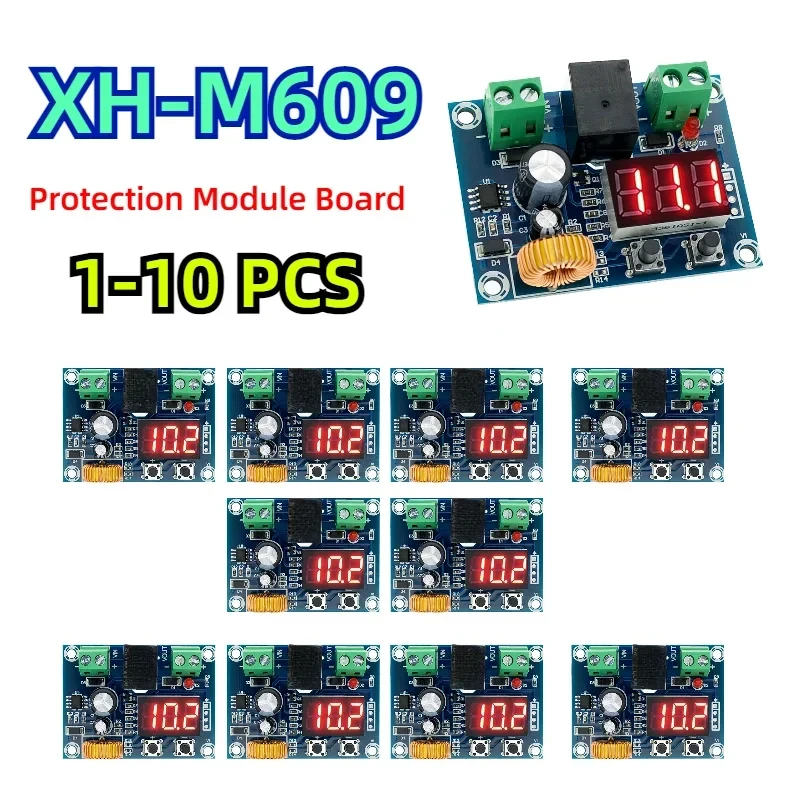 

1-10PCS XH-M609 DC 12V-36V Charger Module Voltage OverDischarge Battery Protection Precise Undervoltage Protection Module Board