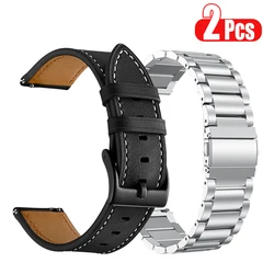 Metal Watchband for Xiaomi Watch S1 Active Smart Watch Bracelet Genuine Leather Strap for Xiaomi Mi Watch Color 2 Replace blet