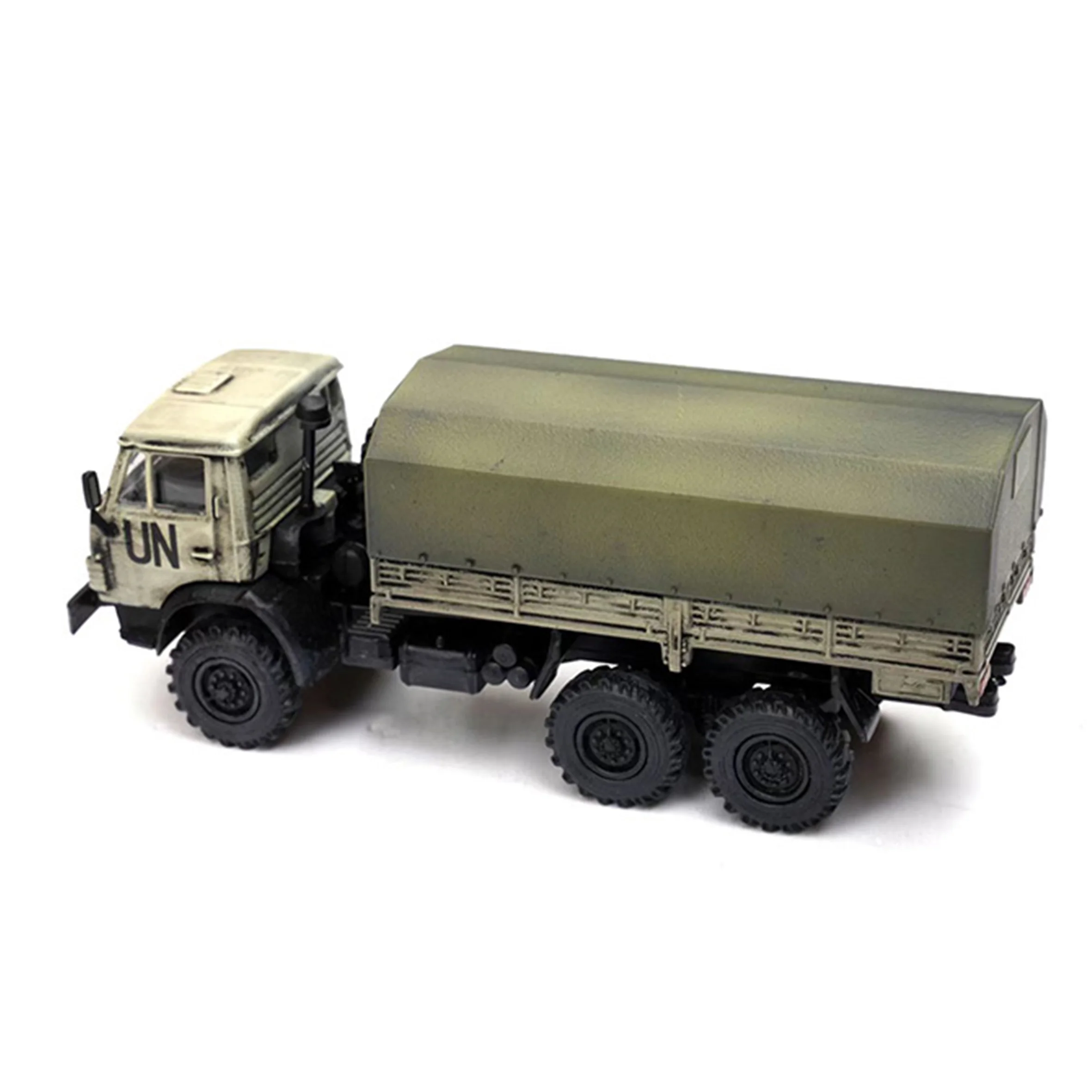 Модель военного грузовика КАМАЗ-43101 (72 L12061LB) с покрытием ООН, готовая статическая модель