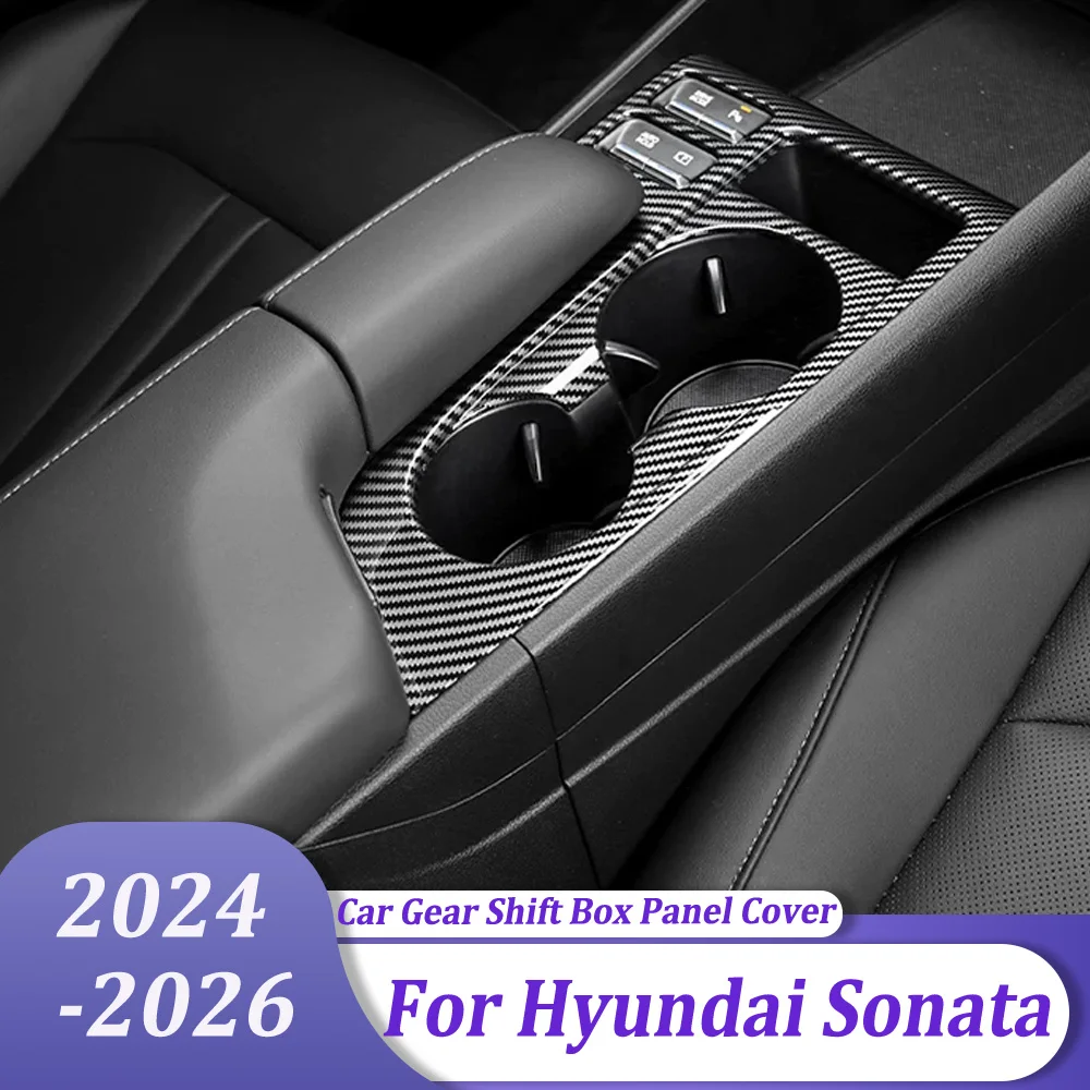 

Gear Shift Box Panel Cover Sticker Trim Strips Interior Modification Car Styling Accessories For Hyundai Sonata 2024 2025 2026