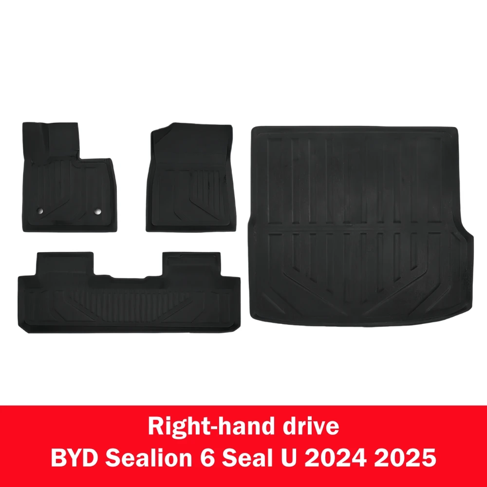 3D-Fußmatten für BYD Seal U Sealion 6 RHD 2024 2025 XPE Bodenteppiche Kofferraummatte Rückenlehnen-Schutzpolster Rechtslenker – Detail 9