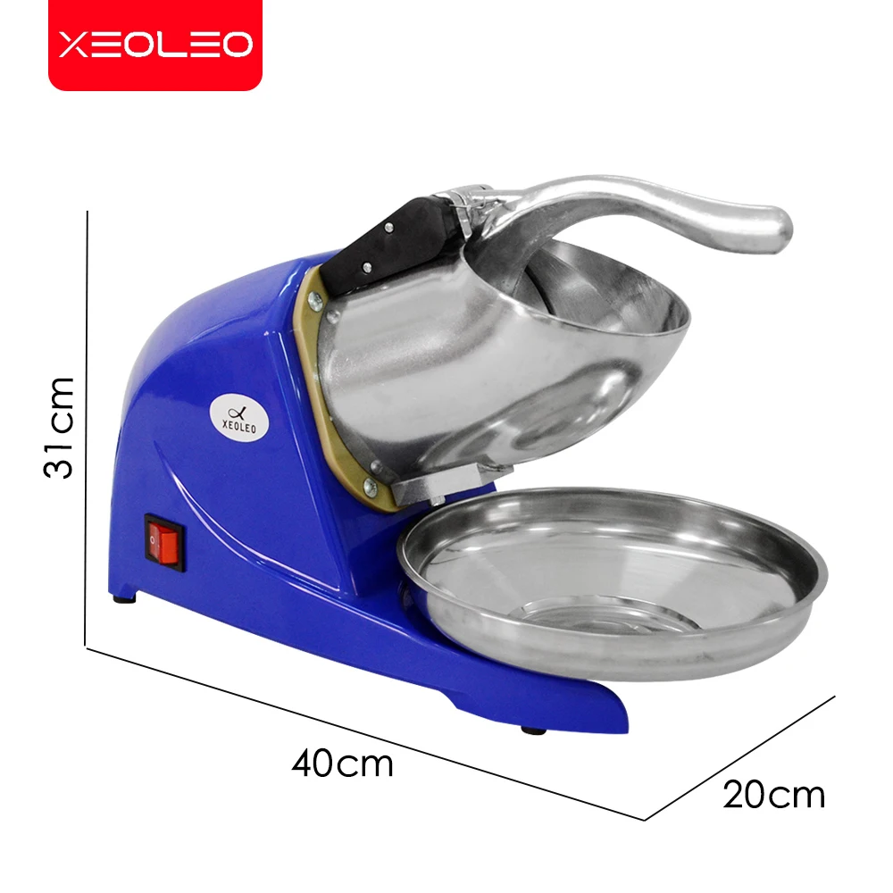 XEOLEO-Broyeur à glace automatique électrique multifonctionnel, machine à cône de neige, machine à glace pilée, double lame, 110 V, 220V