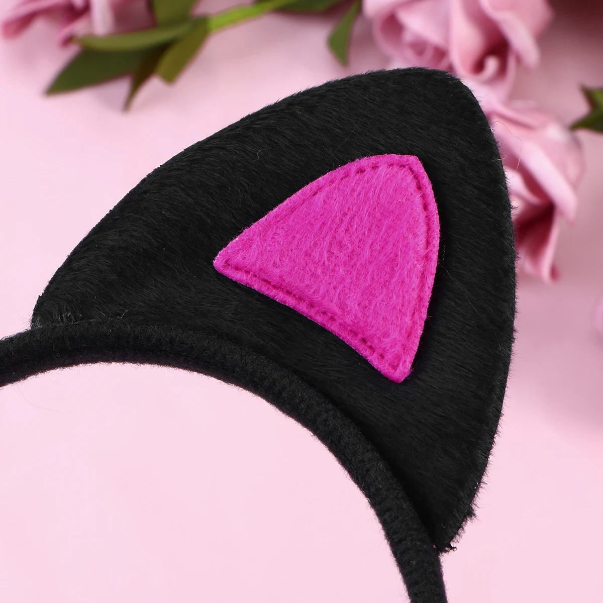 3Pcs Cat Ears Headband Bow Ties Tail Set Party Cosplay Costume Hairbands Headwear Party Costume Decorations Birthday Gifts