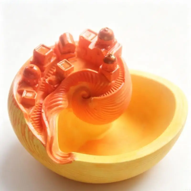 Silicone Casting Mold Shell Town Relief Tray Design for Resin Plaster and Cement Craft Projects with Flexible 3D Mold Body