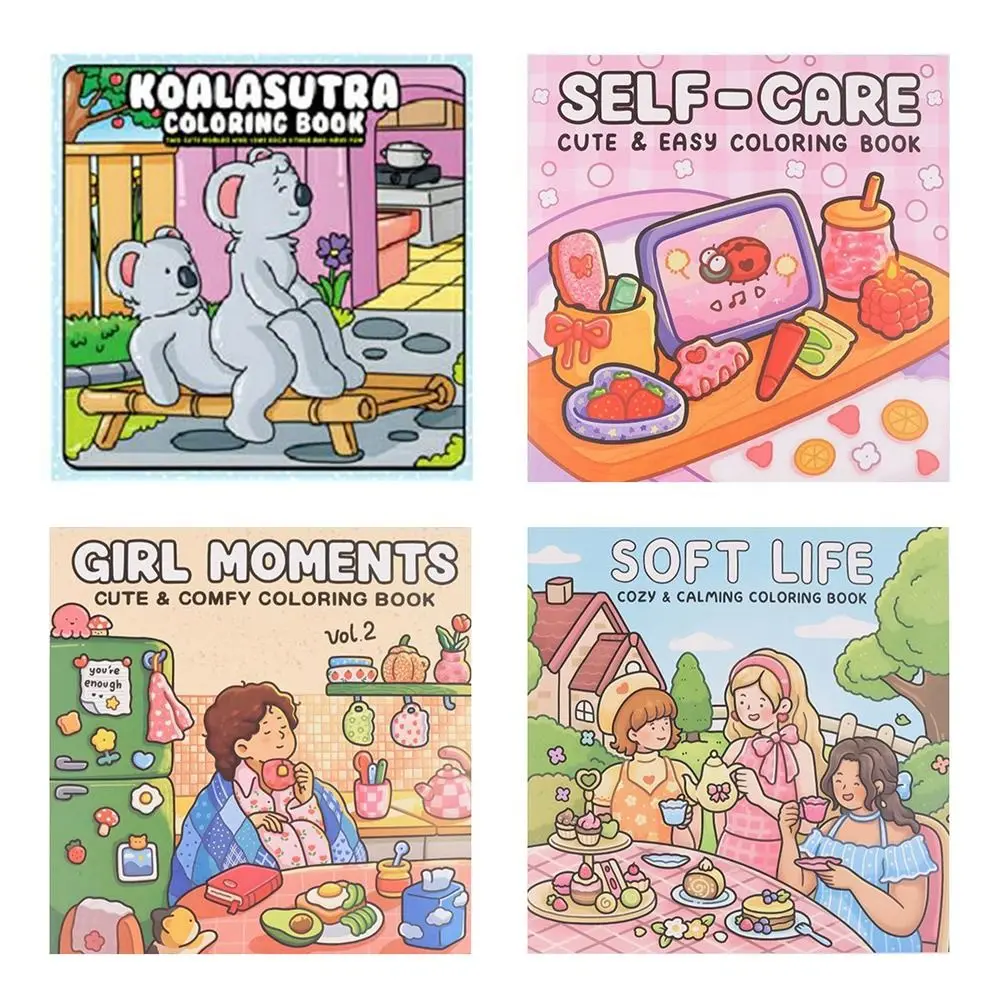 Cartoon Coloring Book Stress Relief Educational Graffiti Painting Book Painting Gift Montessori Drawing Toy for Adults And Teens