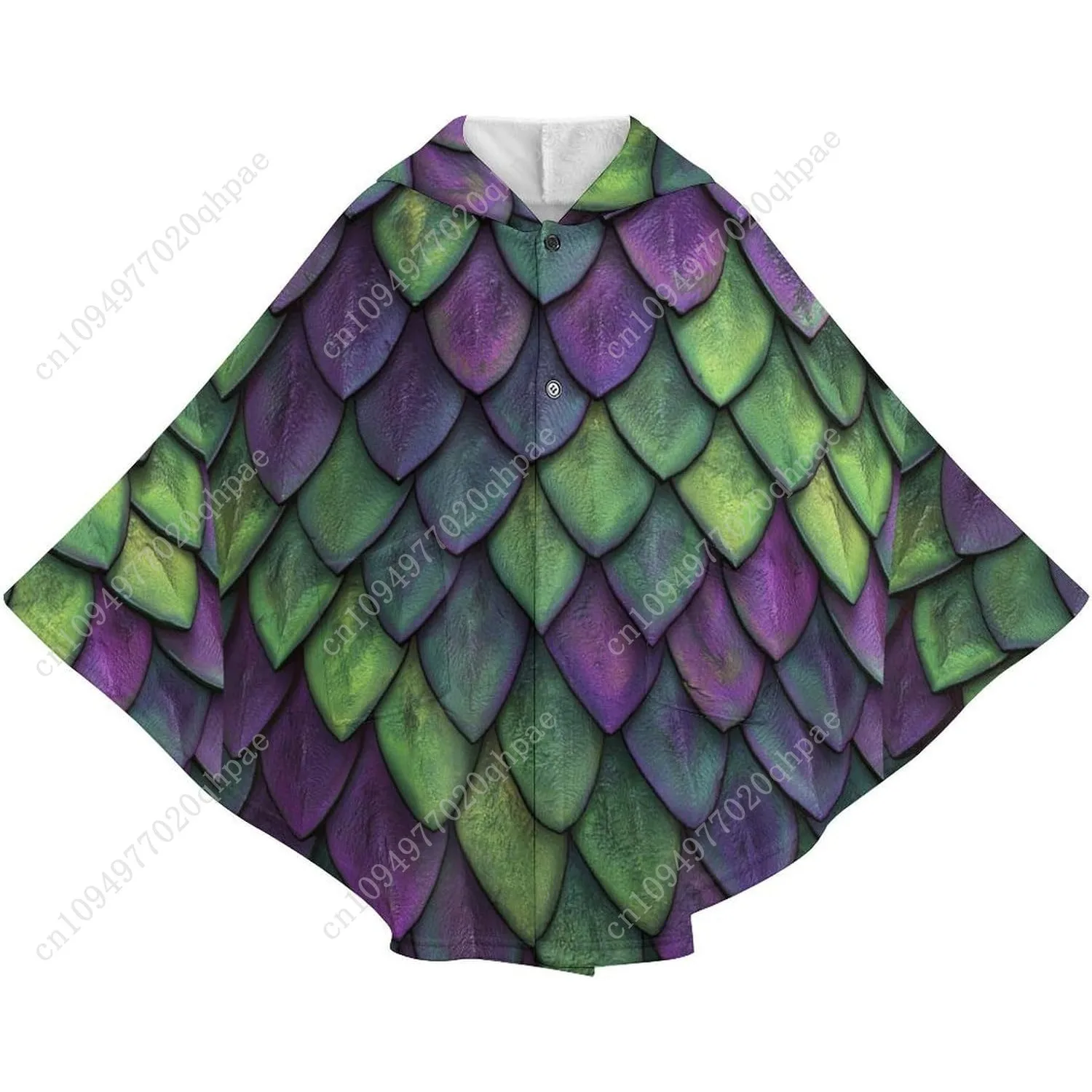 Pull couverture en flanelle confortable, sweat à capuche surdimensionné violet Dragon Scales avec poches pour enfants et adolescents