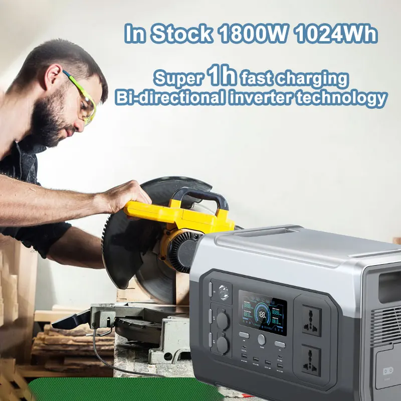 Inventory 1800W Portable Power Plant Solar Generator Pure Sine Wave Sensitive Equipment