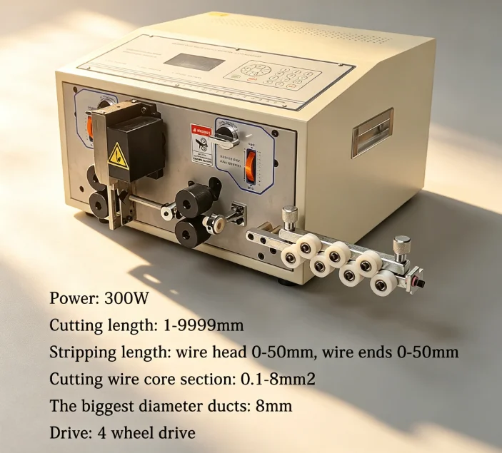 Automatic Wire Stripping Machine 0.1-6mm² Computer Cutting Crimping Drive Cable Processing Tool Stripper