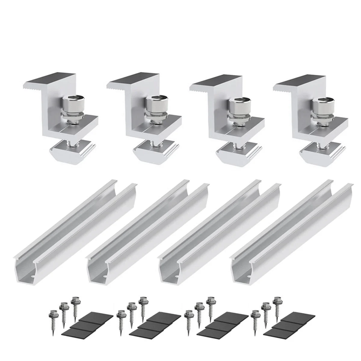 AA91 Solar Panel Mount Bracket Photovoltaic Panel Rail Solar Panel Mount Fastening Module with Mid for Trapezoidal Roof 35mm