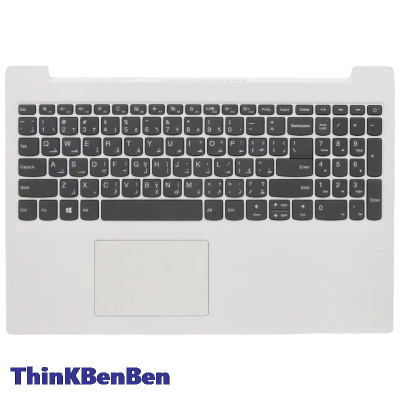 ARA Arabic White Keyboard Upper Case Palmrest Shell Cover For Lenovo Ideapad L340 15 15IWL API 5CB0U42893