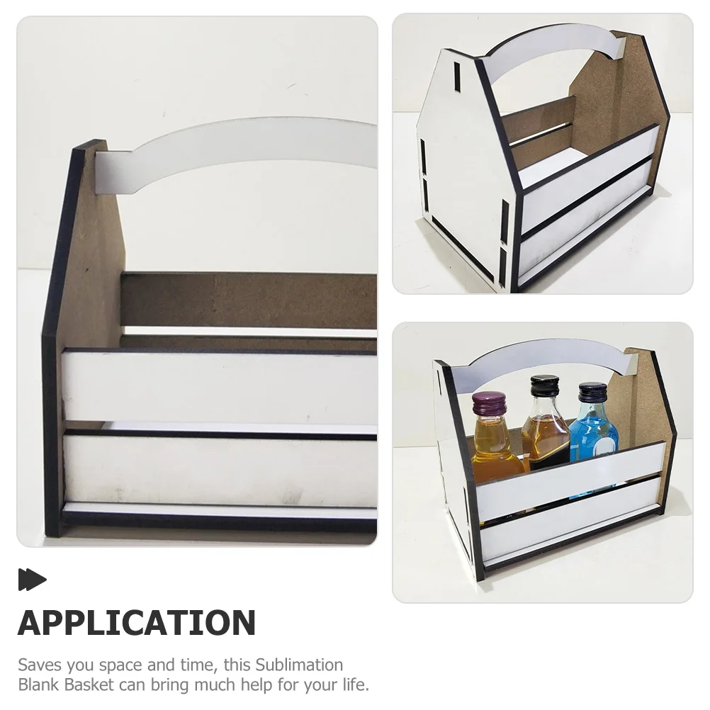

Sublimation Blank Basket Portable Beer Carrier for Picnic Bbq Beverage Storage Holder Lightweight Rustic Design Heat Transfer