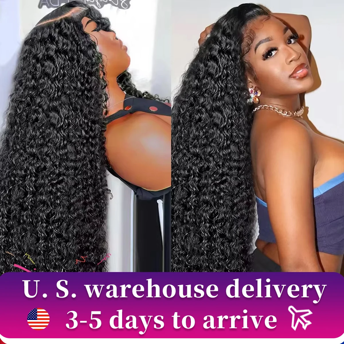 40inch Water Wave Curly Lace Frontal Wigs 13x4 13x6 HD Deep Wave Lace Frontal Wig 360 Full Human Hair Wigs For Women On Sale