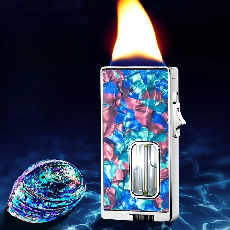 Starry Sky Windproof Lighter Colorful Gravity Induction Metal Large Flame Inflatable Fun Gift for Boyfriend