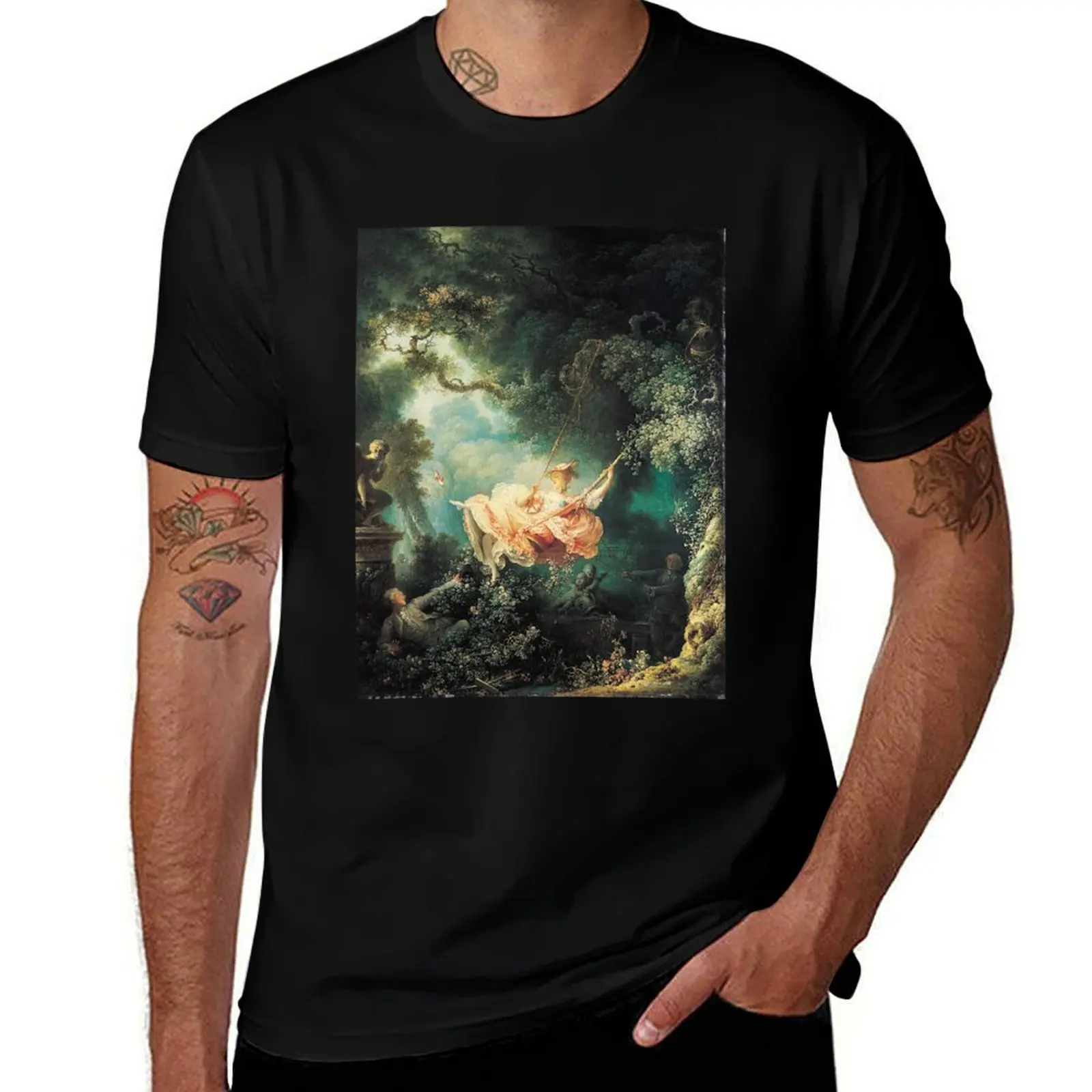 

HD The Swing, by Jean-Honoré Fragonard HIGH DEFINITION T-Shirt t shirts for man slim fit t shirts for man cotton soft T-Shirt