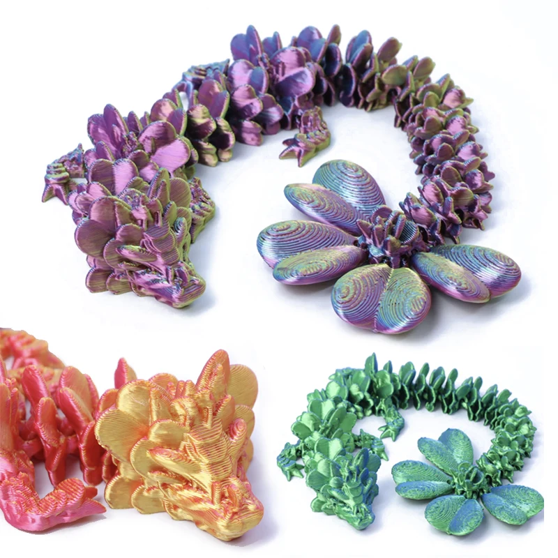 ثلاثية الأبعاد مطبوعة محظوظ ماجيك التنين المنقولة المشتركة تململ لعبة تدوير مفصلية مكتب سطح المكتب زخرفة الكبار لعبة أطفال الحرف الهدايا